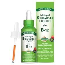 B Complex Liquid Plus B-12 Natural Berry Flavor 2 oz Pack of 2 F965259