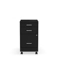 Black 3 Drawer Letter Size File Cabinet H904599