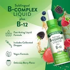 B Complex Liquid Plus B-12 Natural Berry Flavor 2 oz Pack of 2 F965259