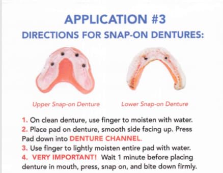 30 Pack Adhesive Free Denture Pads V52099