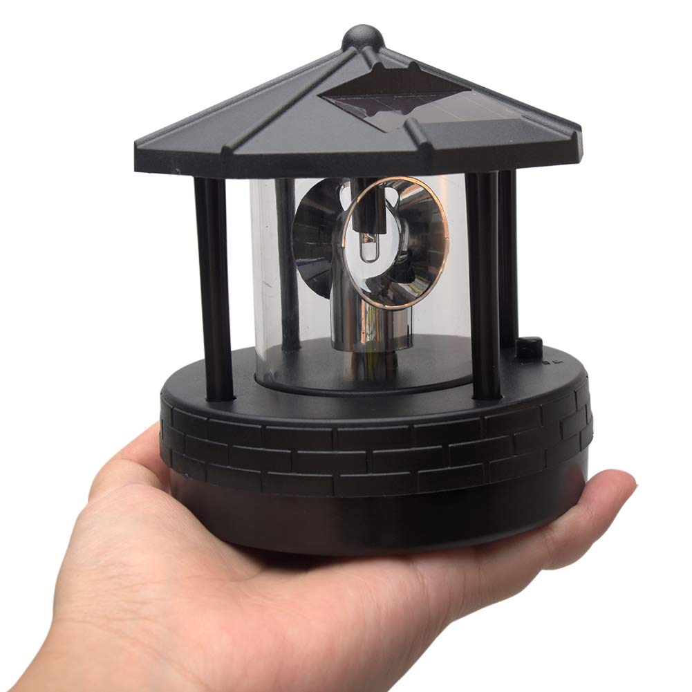 Solar Powered Rotatable LED Lighthouse F6886