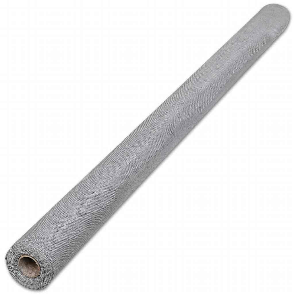 Aluminum Mesh Screen 39.4x196.9 Silver Roll T2199