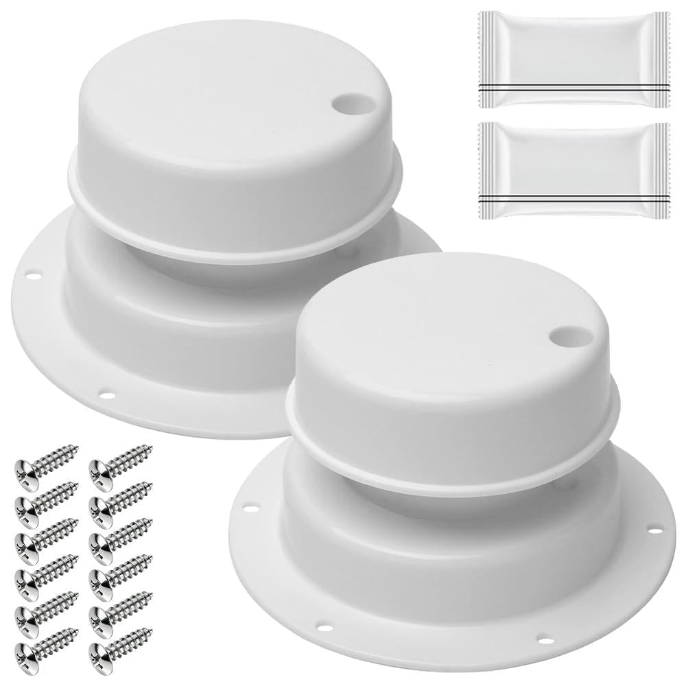 White 2 Pack RV Vent Covers T4481