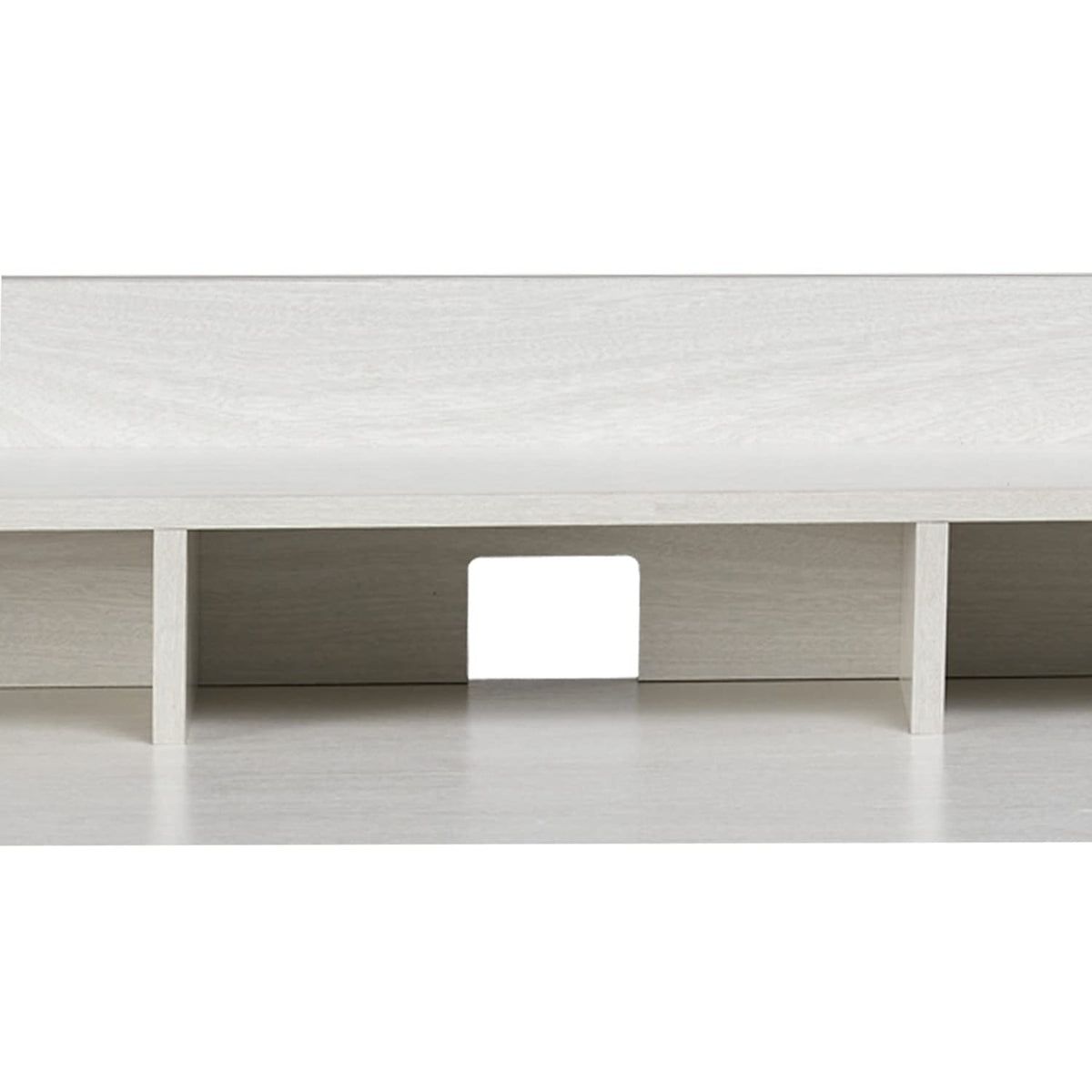 Oak White Computer Desk with 4 Drawers and Hutch Shelf X146
