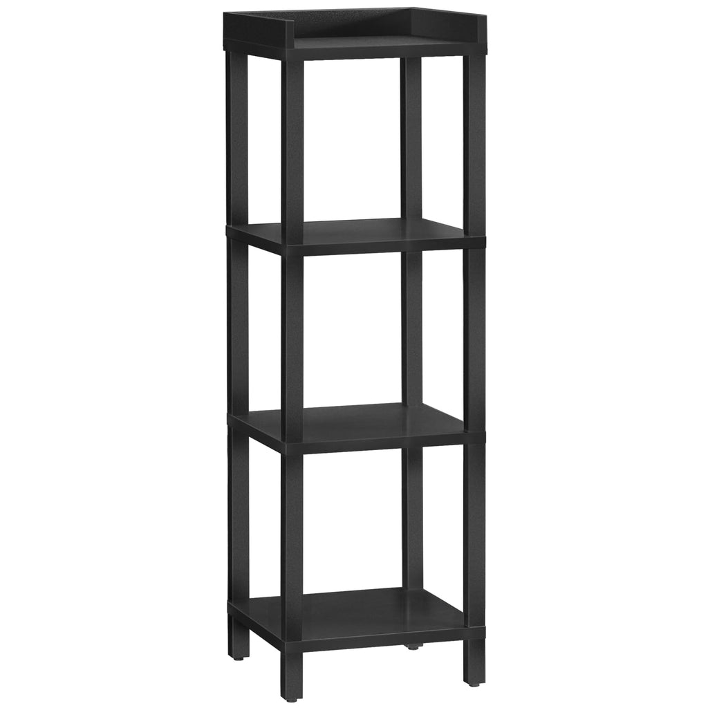 Black 4-Tier Wooden Bookcase A770