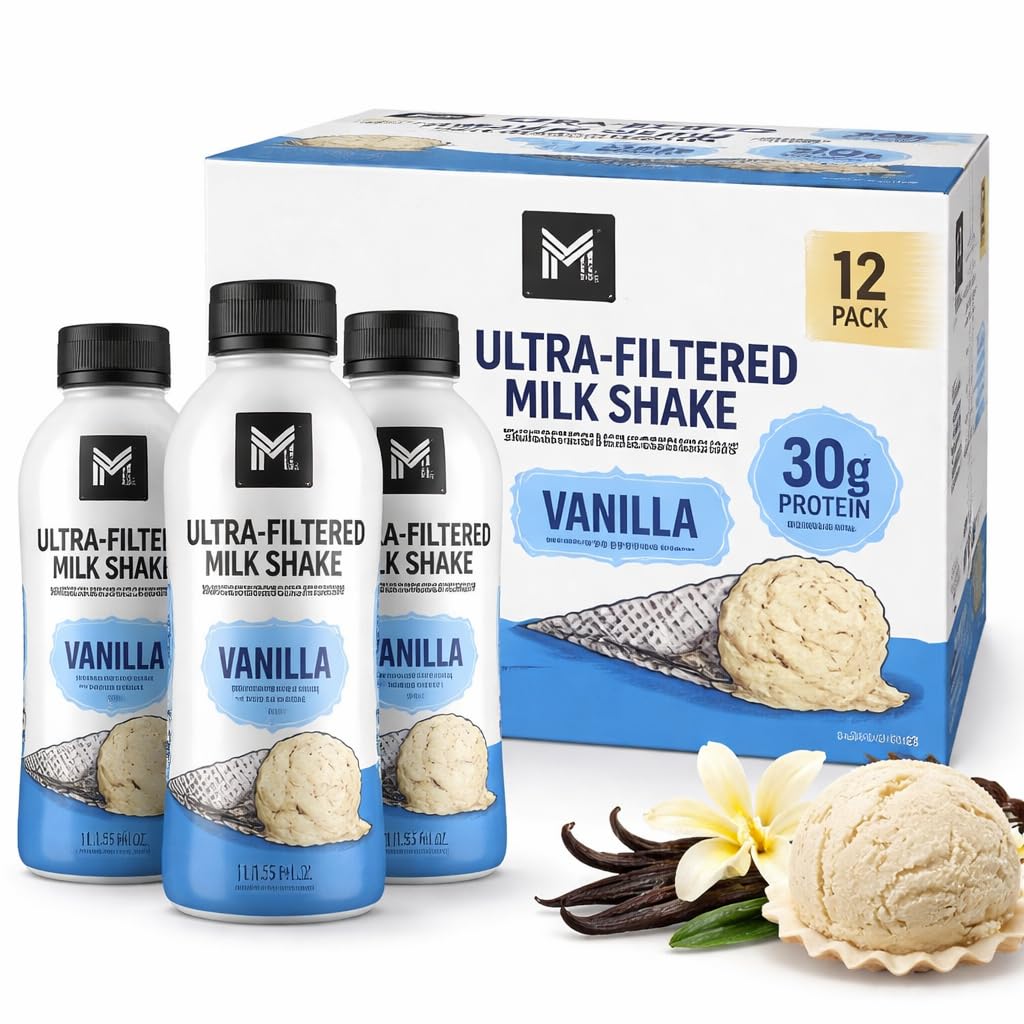 Vanilla Milk Shake, 12 Pack High Protein Shake, 30g Protein, 11.5 Fl Oz J2027