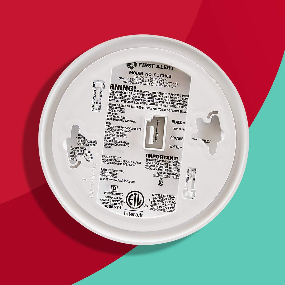 Hardwired Smoke and Carbon Monoxide Detector with Battery Backup, 3-Pack W747208
