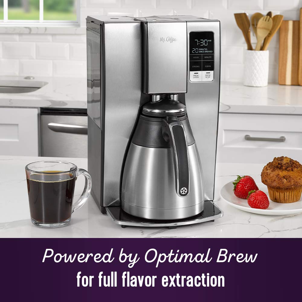 10-Cup Programmable Coffee Maker with Thermal Carafe T907262