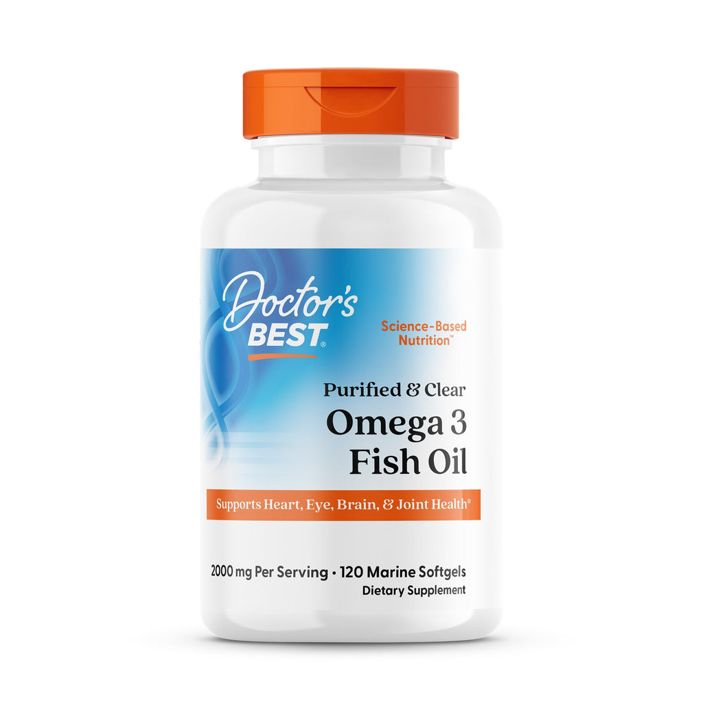 Omega 3 Fish Oil Supplement, Gluten Free, 120 Marine Softgels I596