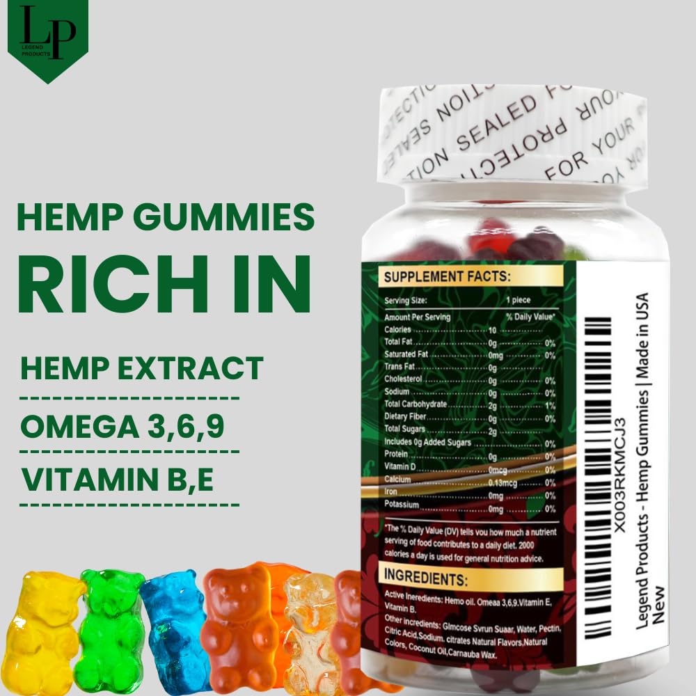 Organic Hemp Extract Gummies 60 Gummies Y716