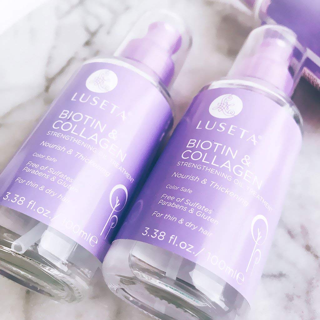 Curly Hair Shampoo and Conditioner Set with Biotin Hair Oil C87486