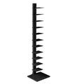 Black 12 Shelf Metal Book Tower E5645