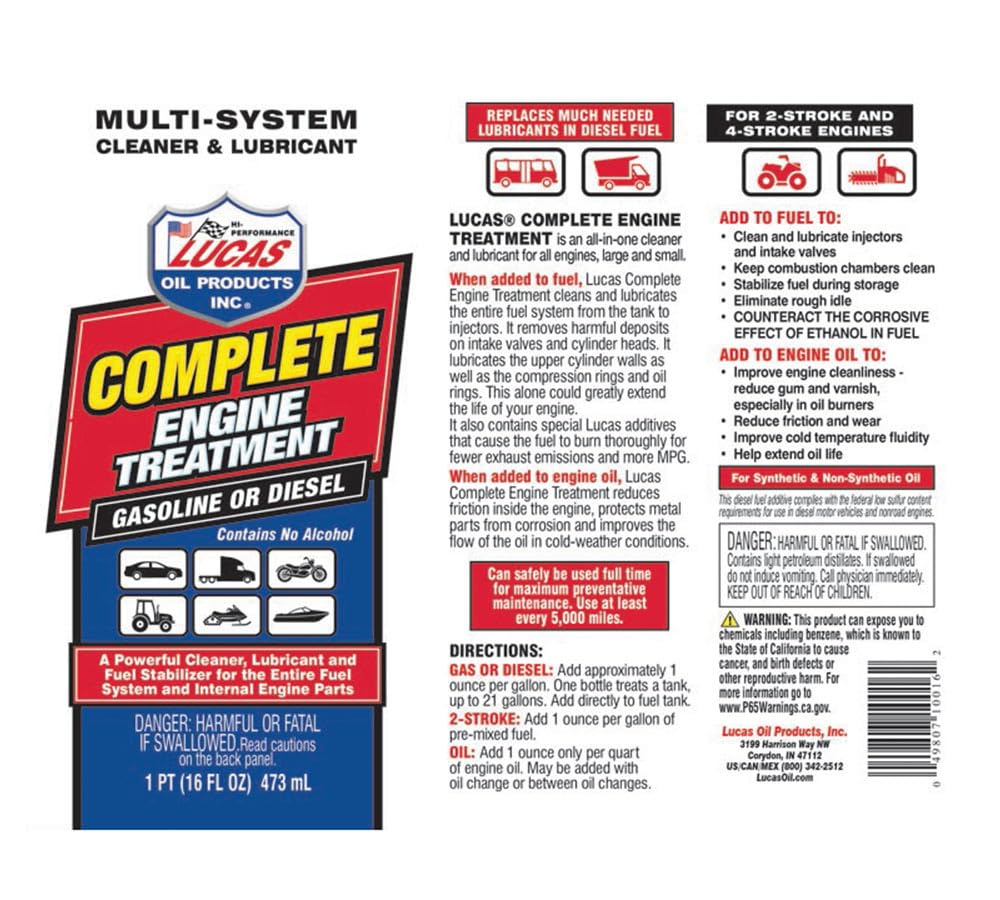 8 Pack 16 Ounce Engine Treatment M52159