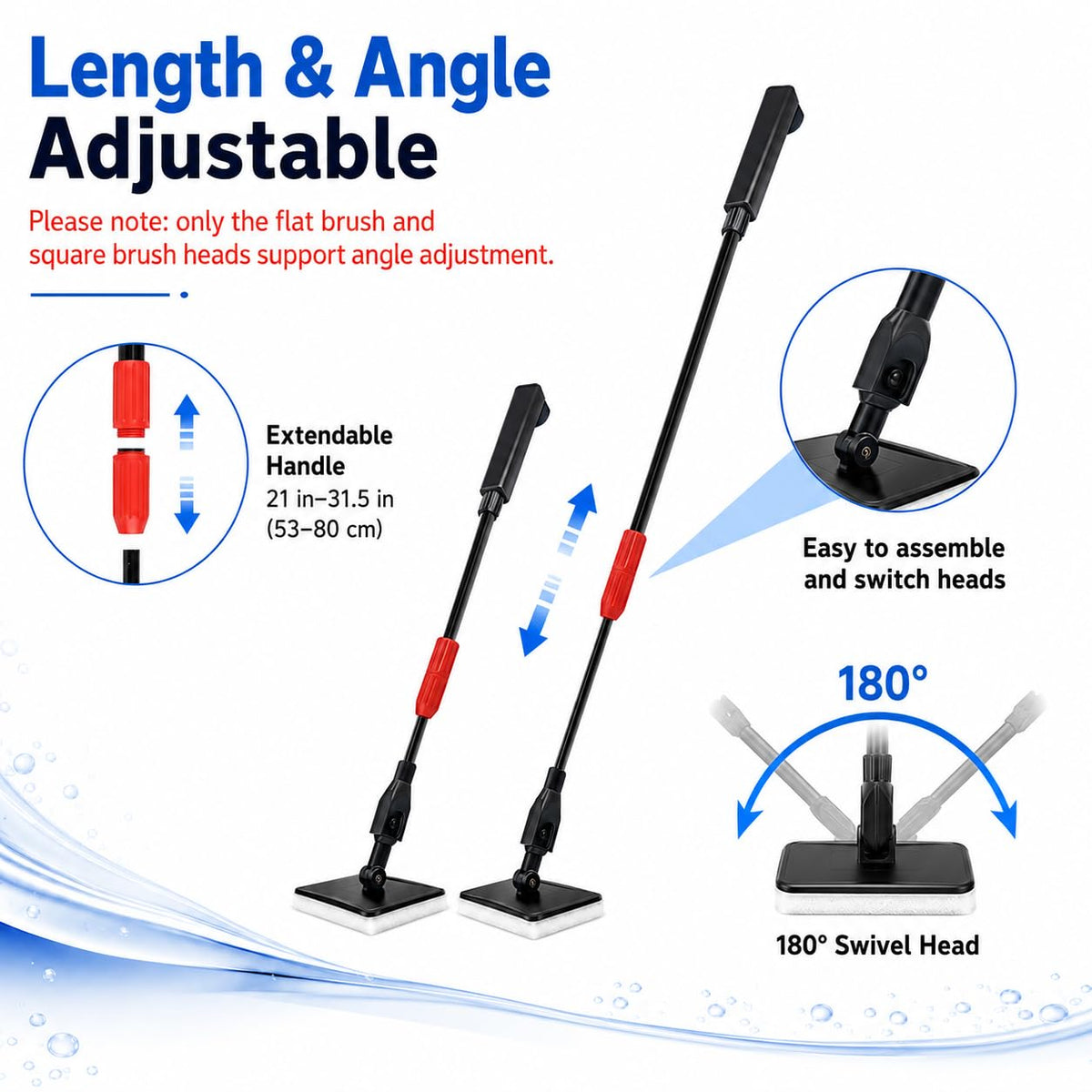7 in 1 Aquarium Cleaning Kit with Adjustable Long Handle D37797