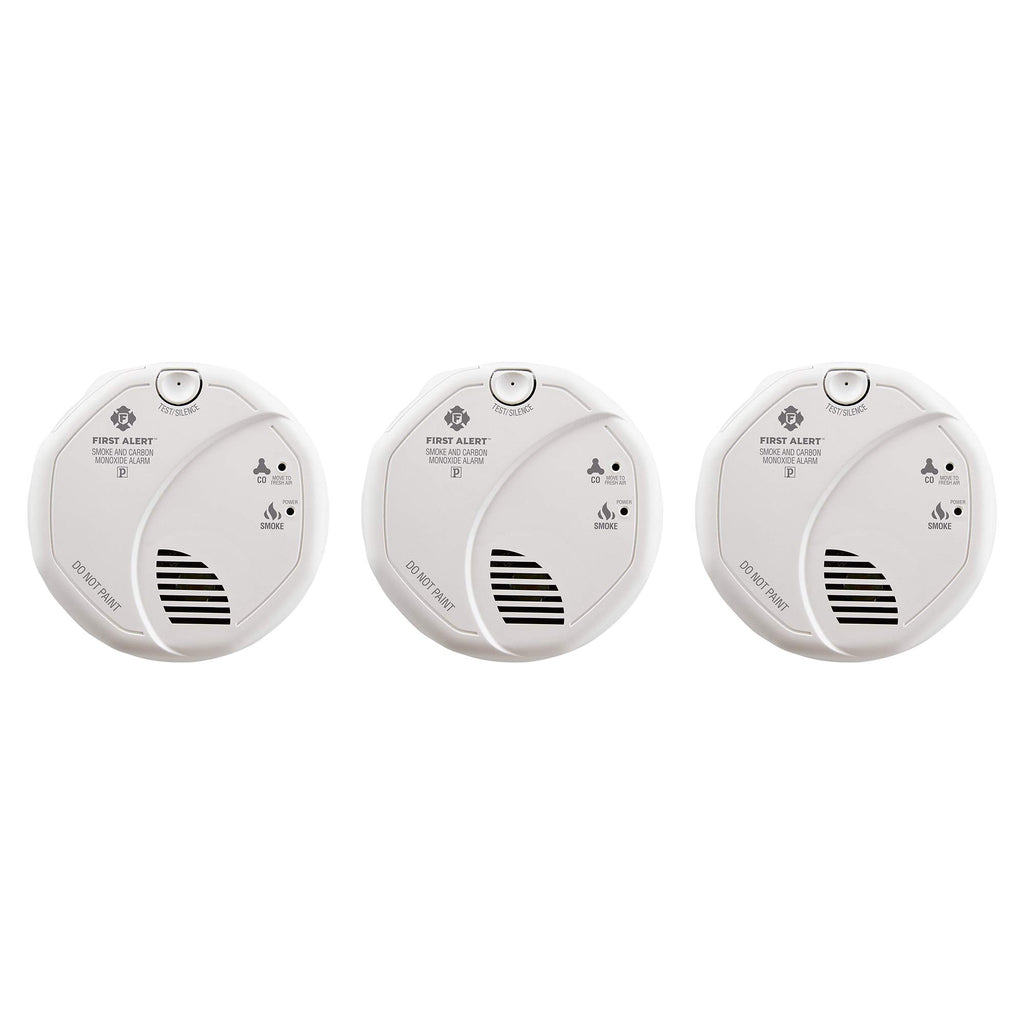 Hardwired Smoke and Carbon Monoxide Detector with Battery Backup, 3-Pack W747208