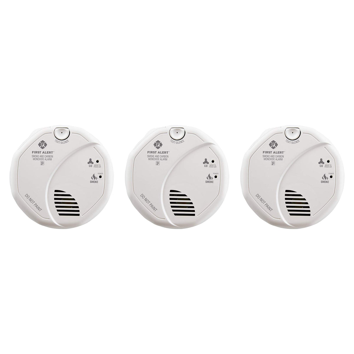 Hardwired Smoke and Carbon Monoxide Detector with Battery Backup, 3-Pack W747208