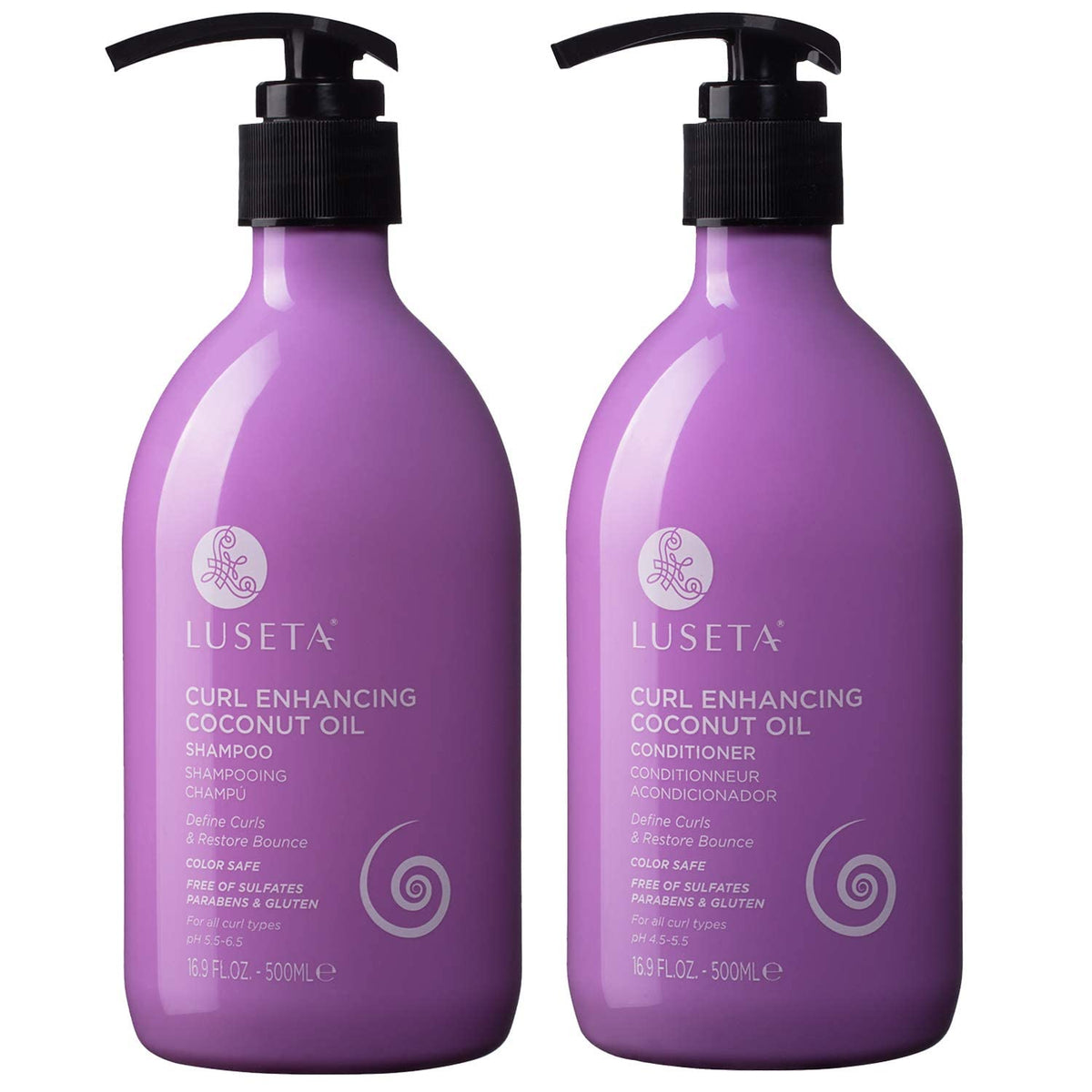 Curly Hair Shampoo and Conditioner Set with Biotin Hair Oil C87486