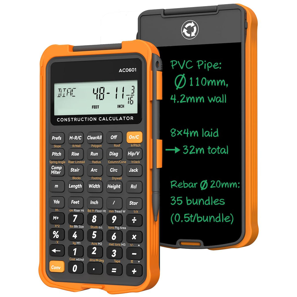 Construction Calculator with Writing Tablet P99343