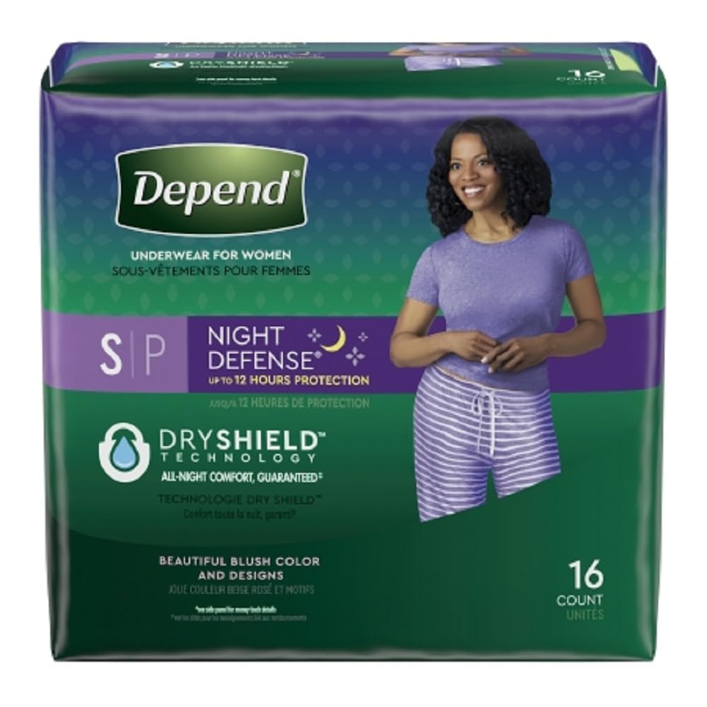 Incontinence Overnight Underwear for Women, 16 Count A836