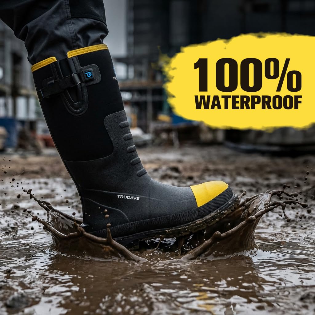 Steel Toe Waterproof Rubber Work Boots U753055