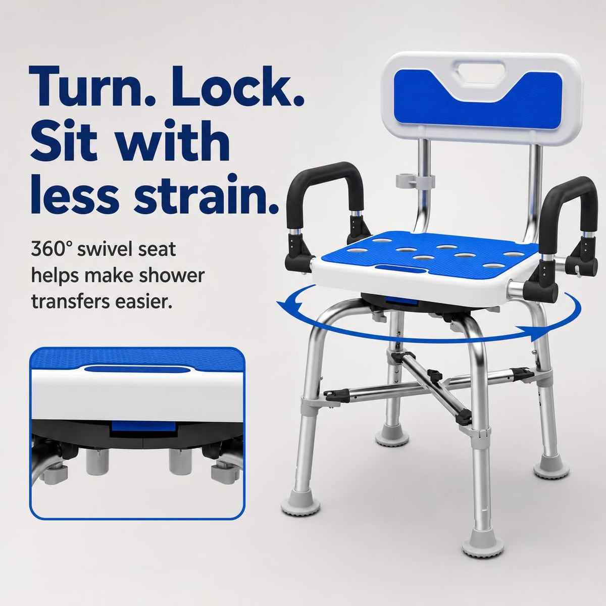 Heavy Duty Swivel Shower Chair I143