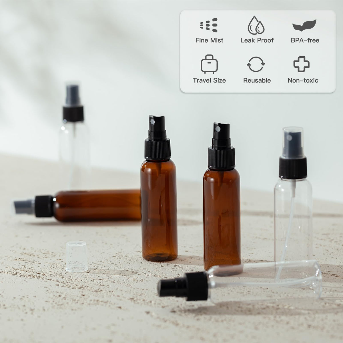 Small 2oz Plastic Spray Bottle 10 Pack P932