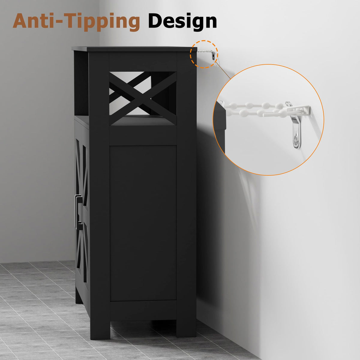 Bathroom Storage Cabinet with Doors W617