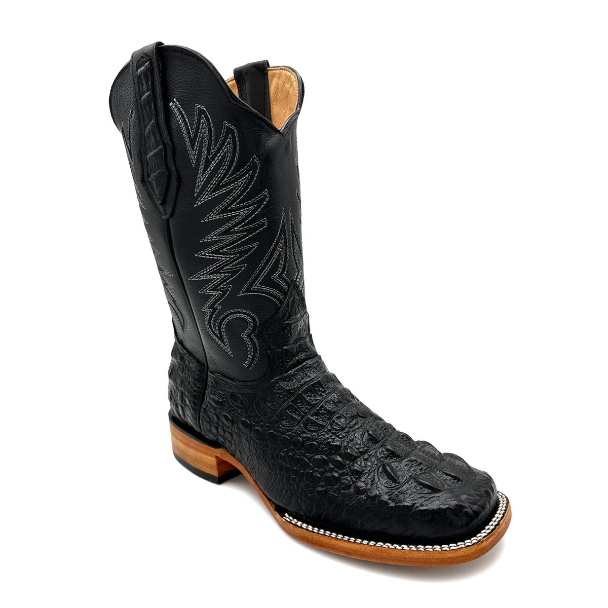 Mens Leather Square Toe Cowboy Boot M5856