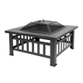 32" Wood Burning Metal Fire Pit with Poker Z450