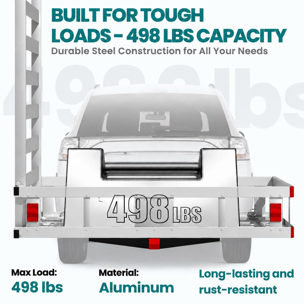 Aluminum Hitch Cargo Carrier with Ramp V818