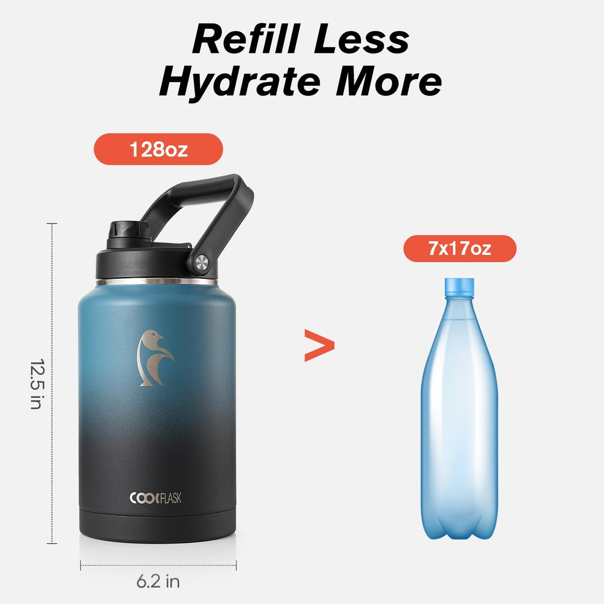 Gallon Insulated Water Bottle with Handle M741