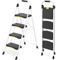 4 Step White Folding Step Stool R349