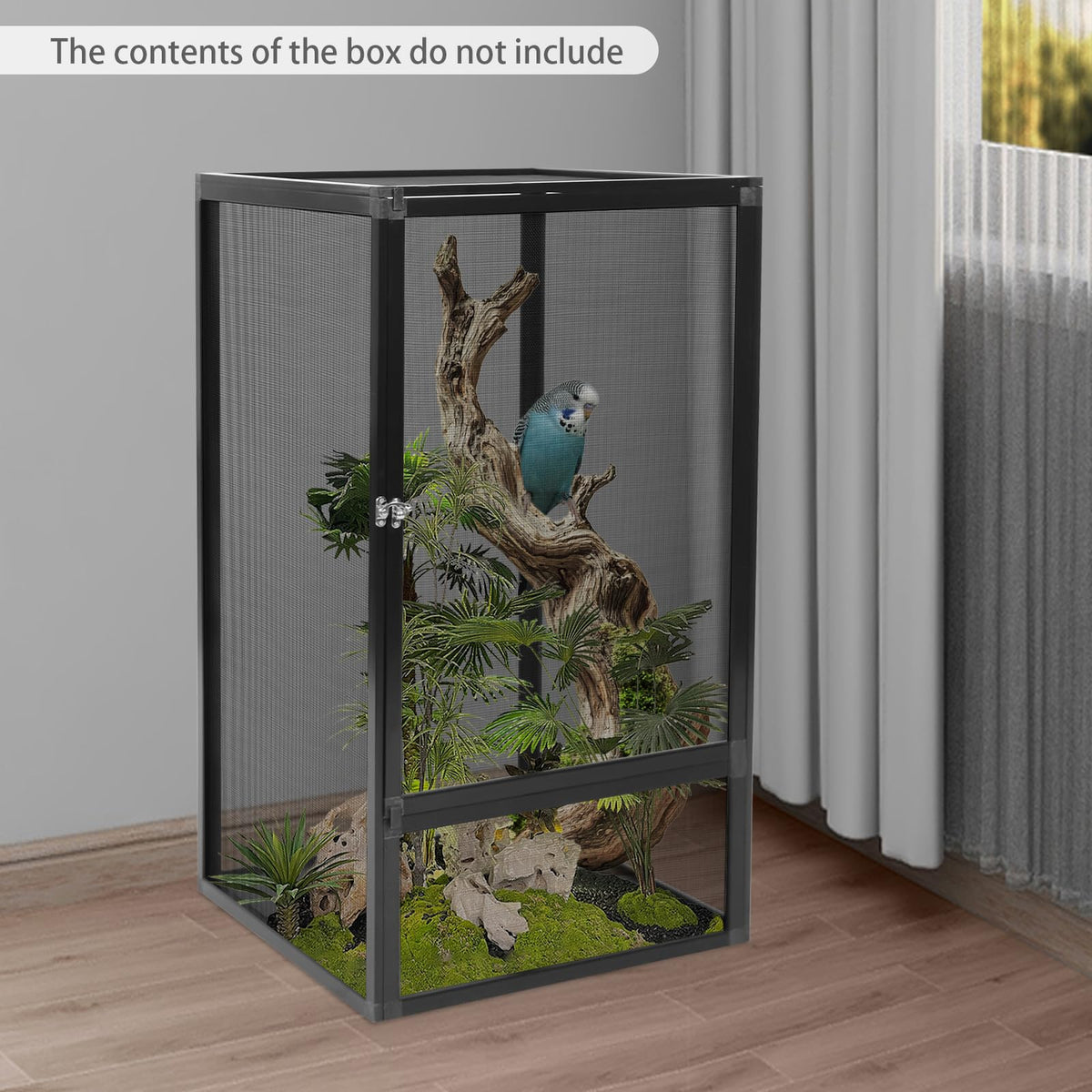 17.7x17.7x31.5 inch Aluminum Alloy Mesh Reptile Terrarium X285663