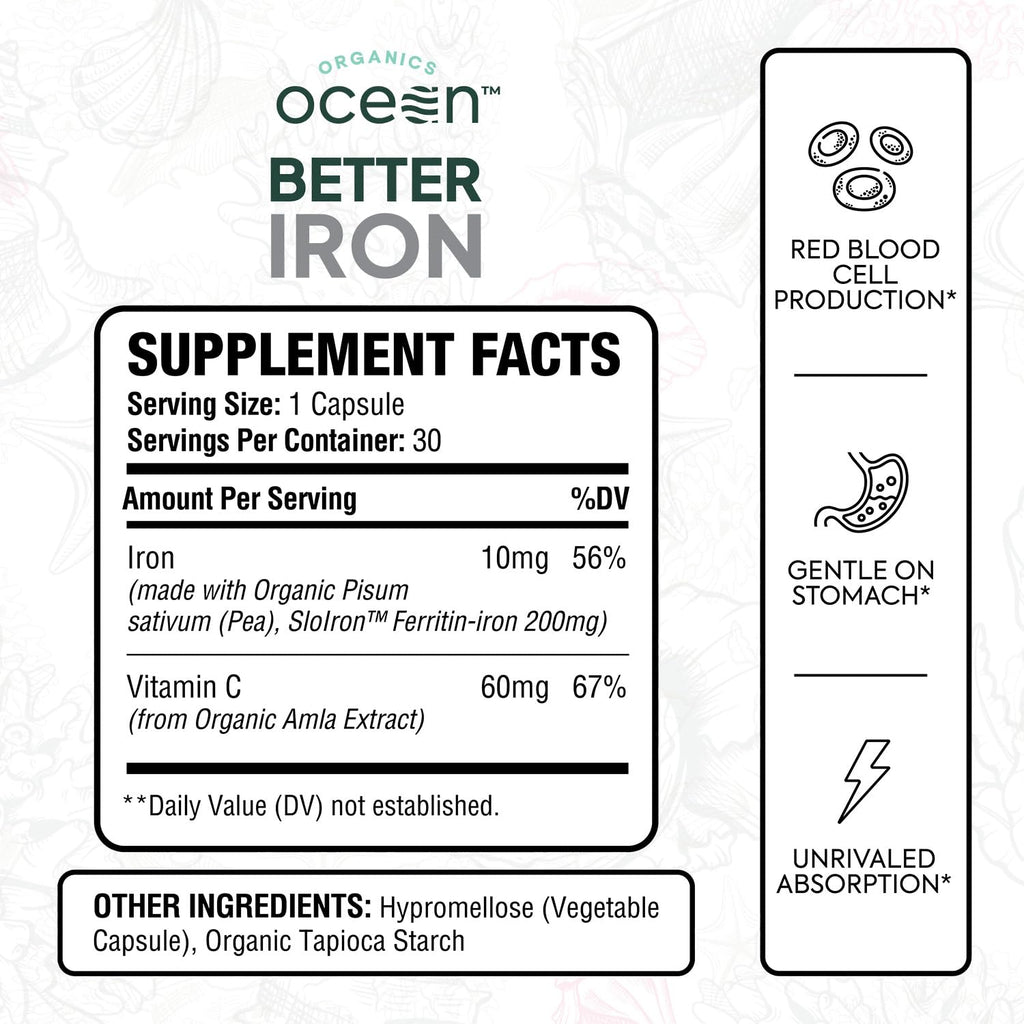Plant-Based Iron Supplement, 30 Capsules Z128217