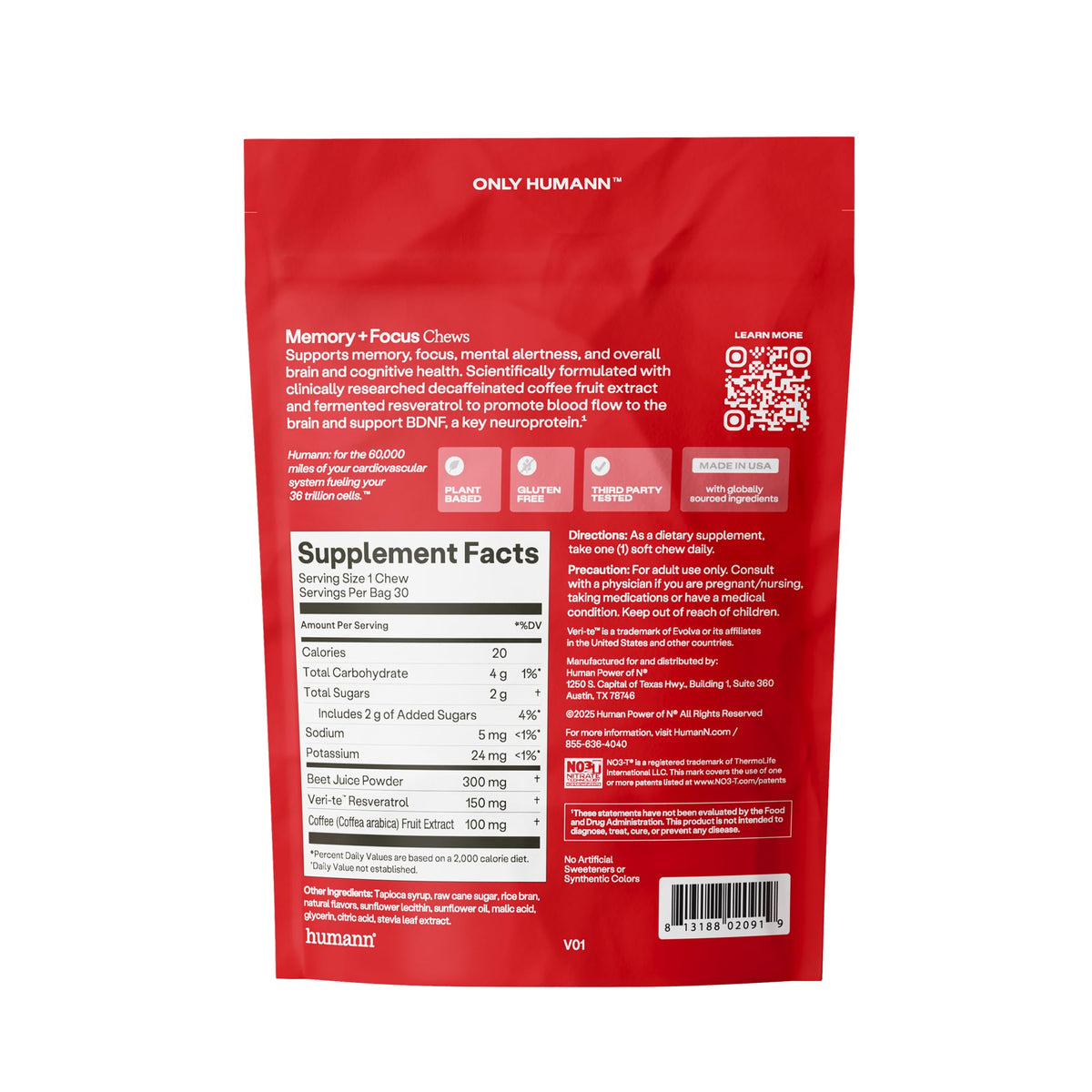 Blueberry Pomegranate Flavor 30 Ct Chews T764