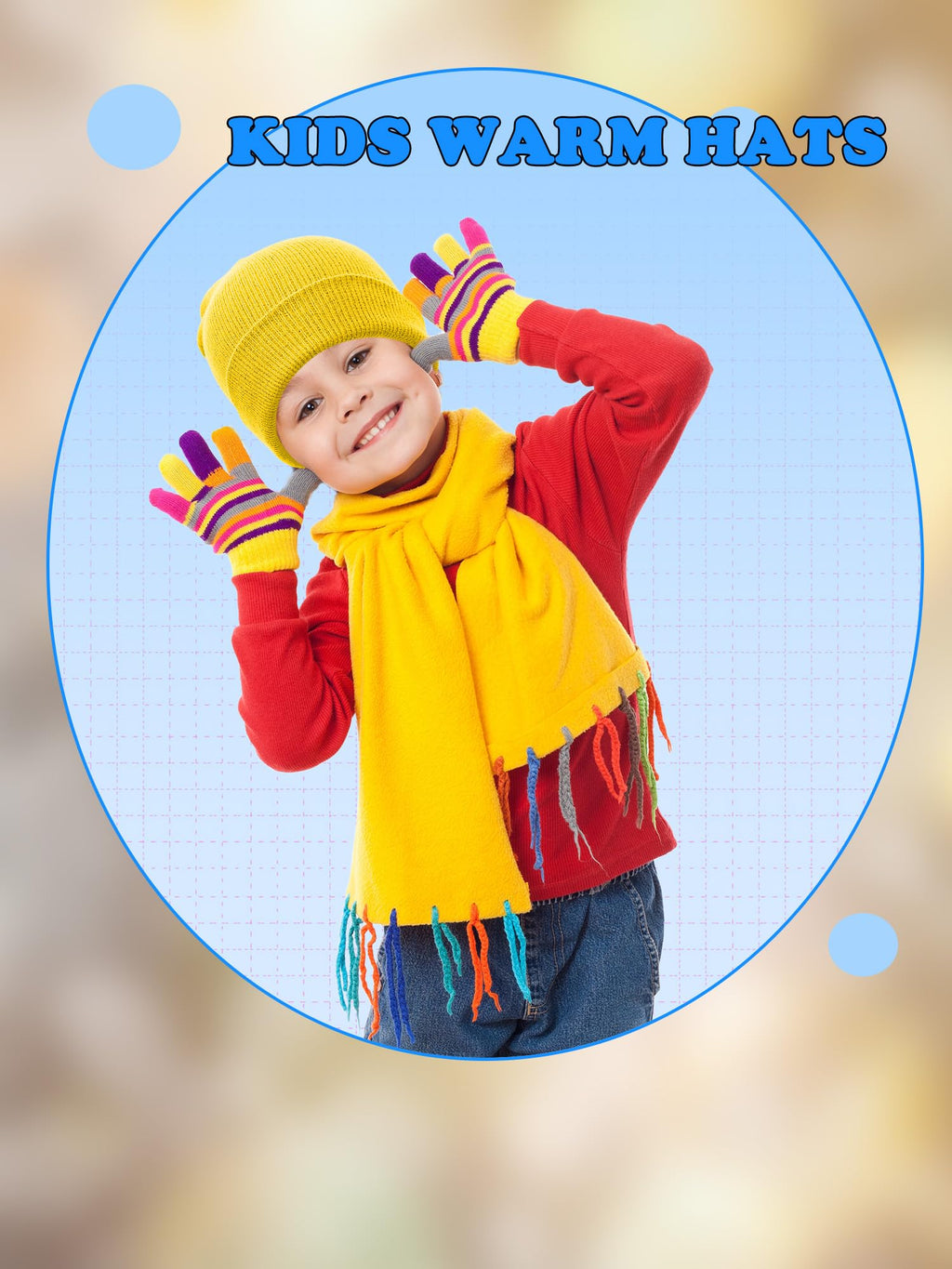 30 Pack Kids Winter Knit Beanies D385499