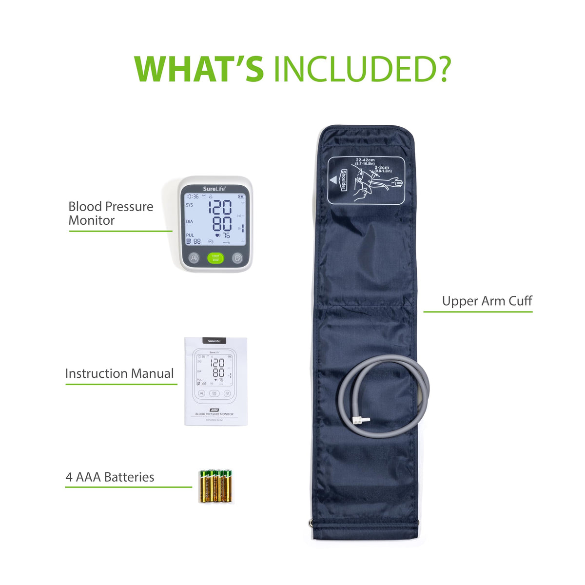 Upper Arm Blood Pressure Monitor with Arm Cuff W5543