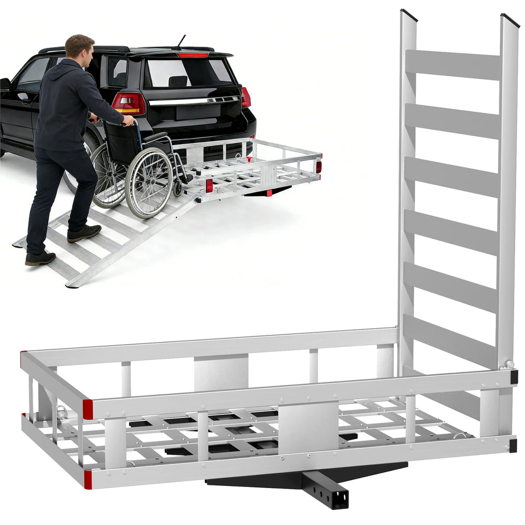 Aluminum Hitch Cargo Carrier with Ramp V818