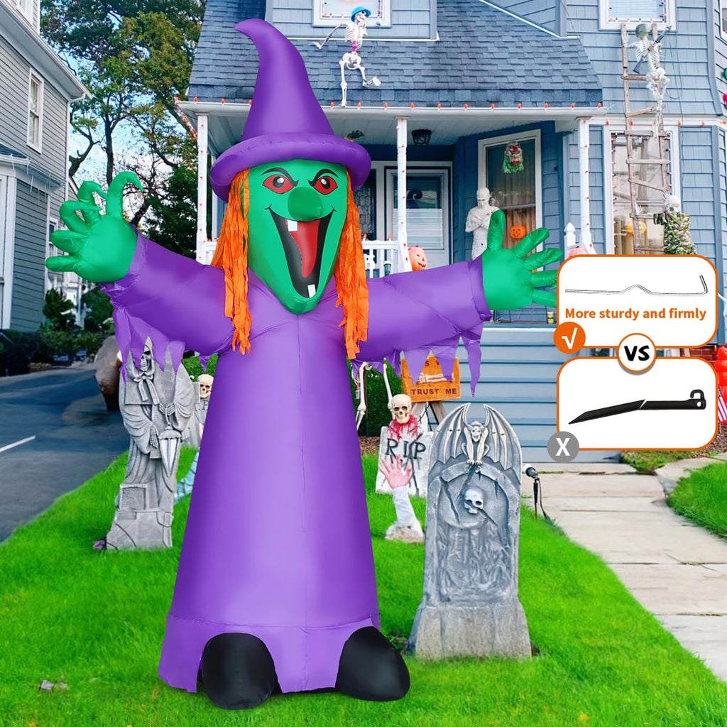 8FT Purple Halloween Inflatables with LEDs R9493