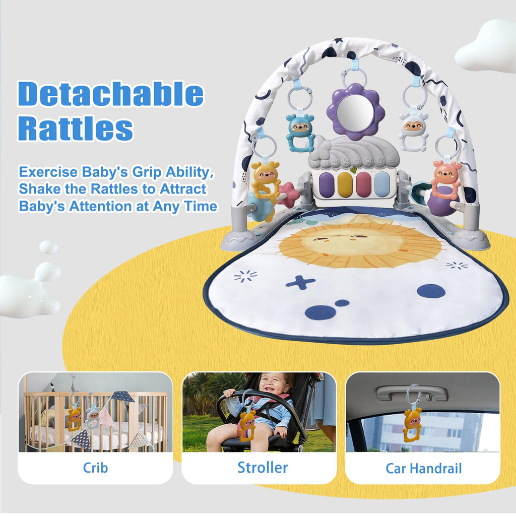Baby Play Gym Mat with Music and Light F5511