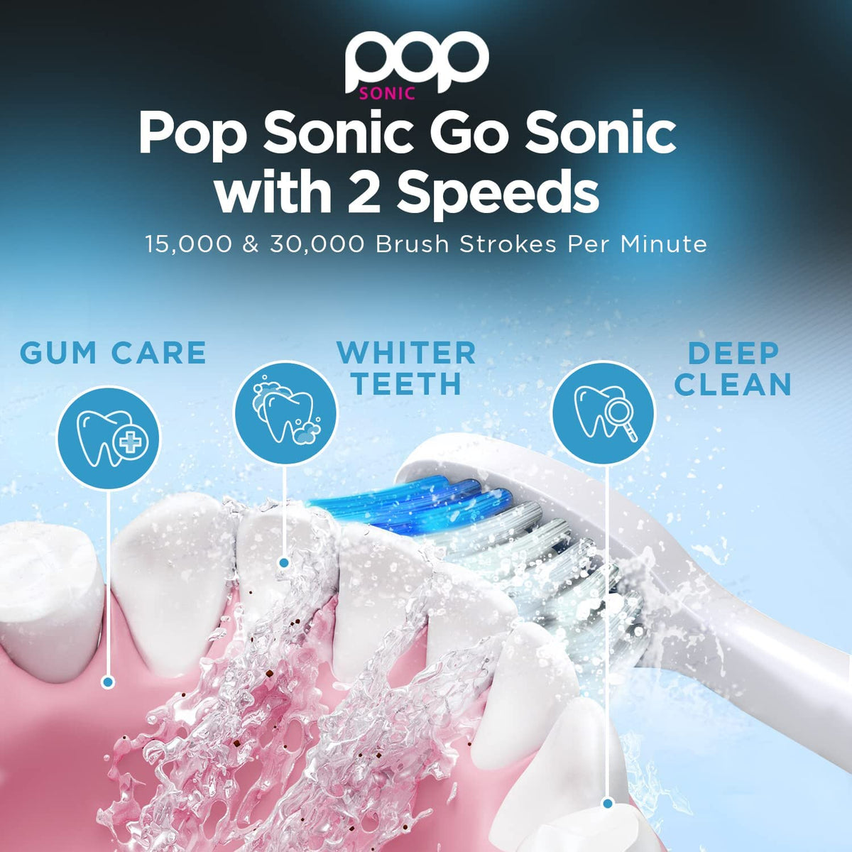 Electric Toothbrush with 2 Replacement Heads Y46442