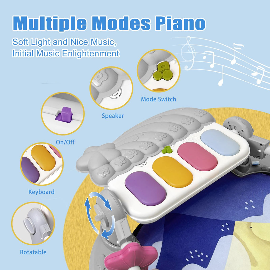 Baby Play Gym Mat with Music and Light F5511