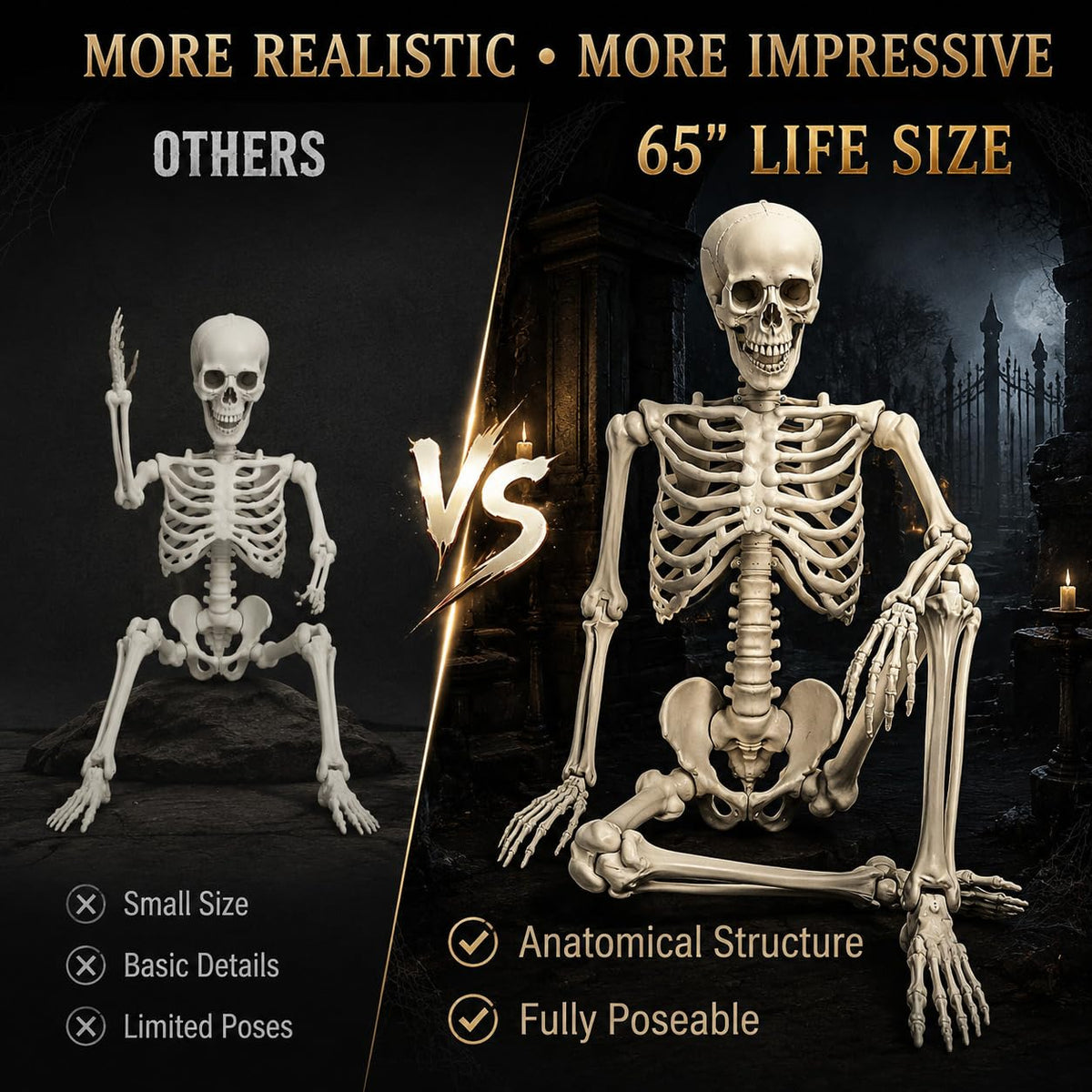 Life Size Poseable Skeleton B141