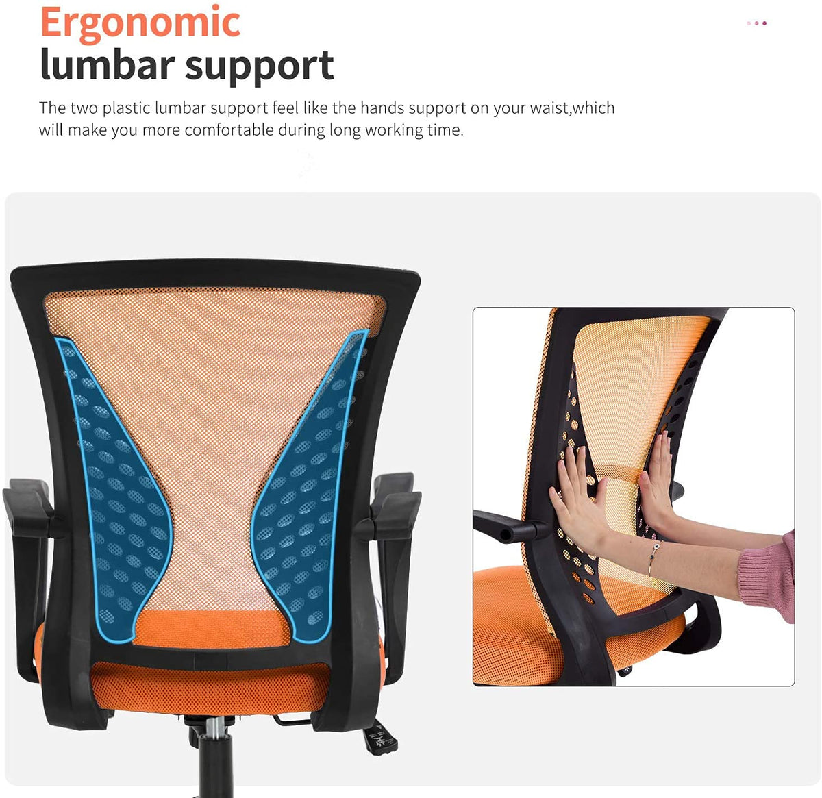 Orange Ergonomic Mesh Office Chair A970966