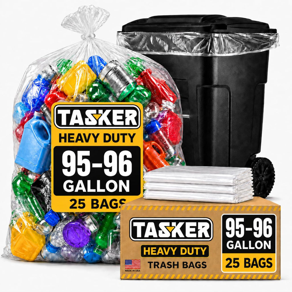 95-100 Gallon Clear Heavy Duty Trash Bags J8294