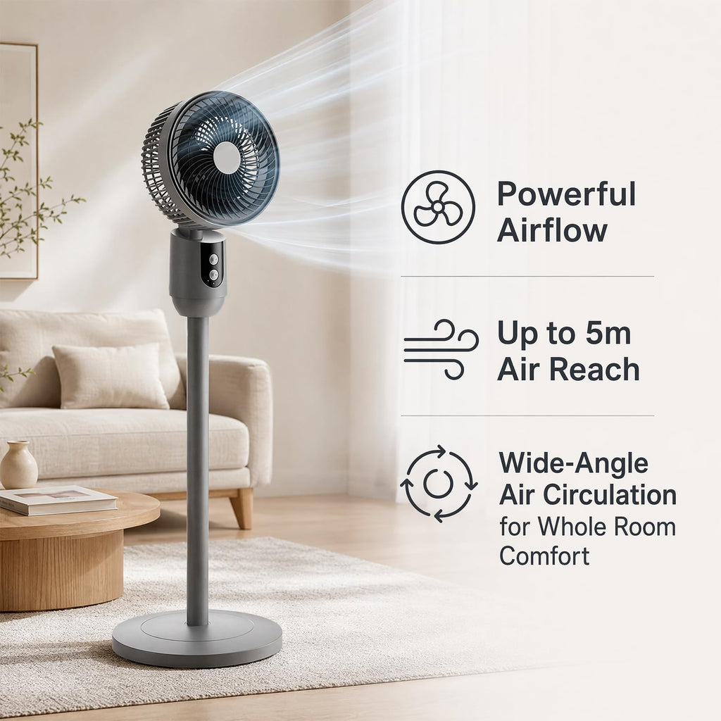Super Quiet Adjustable Pedestal Fan D830