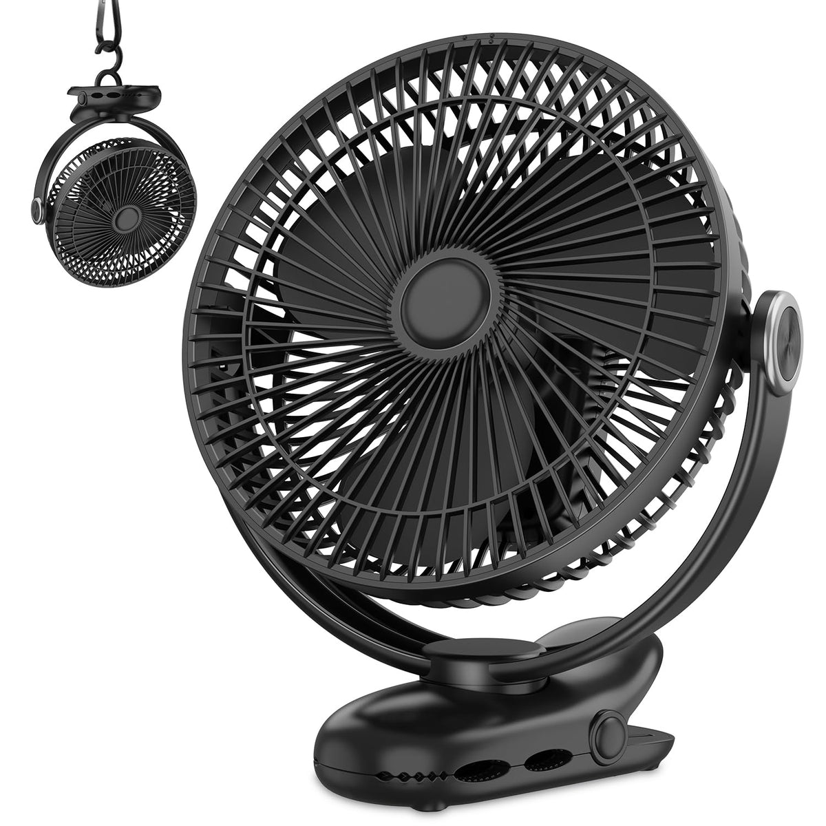 10000mAh 8-Inch Rechargeable Clip on Fan Z3921