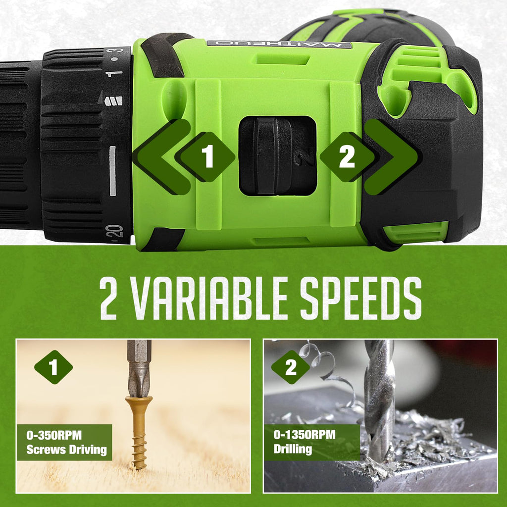 16.8V Cordless Brushless Power Drill with Battery and Charger O420329