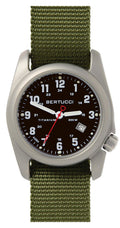 Titanium Olive Nylon Strap Black Dial Men's Watch R5030