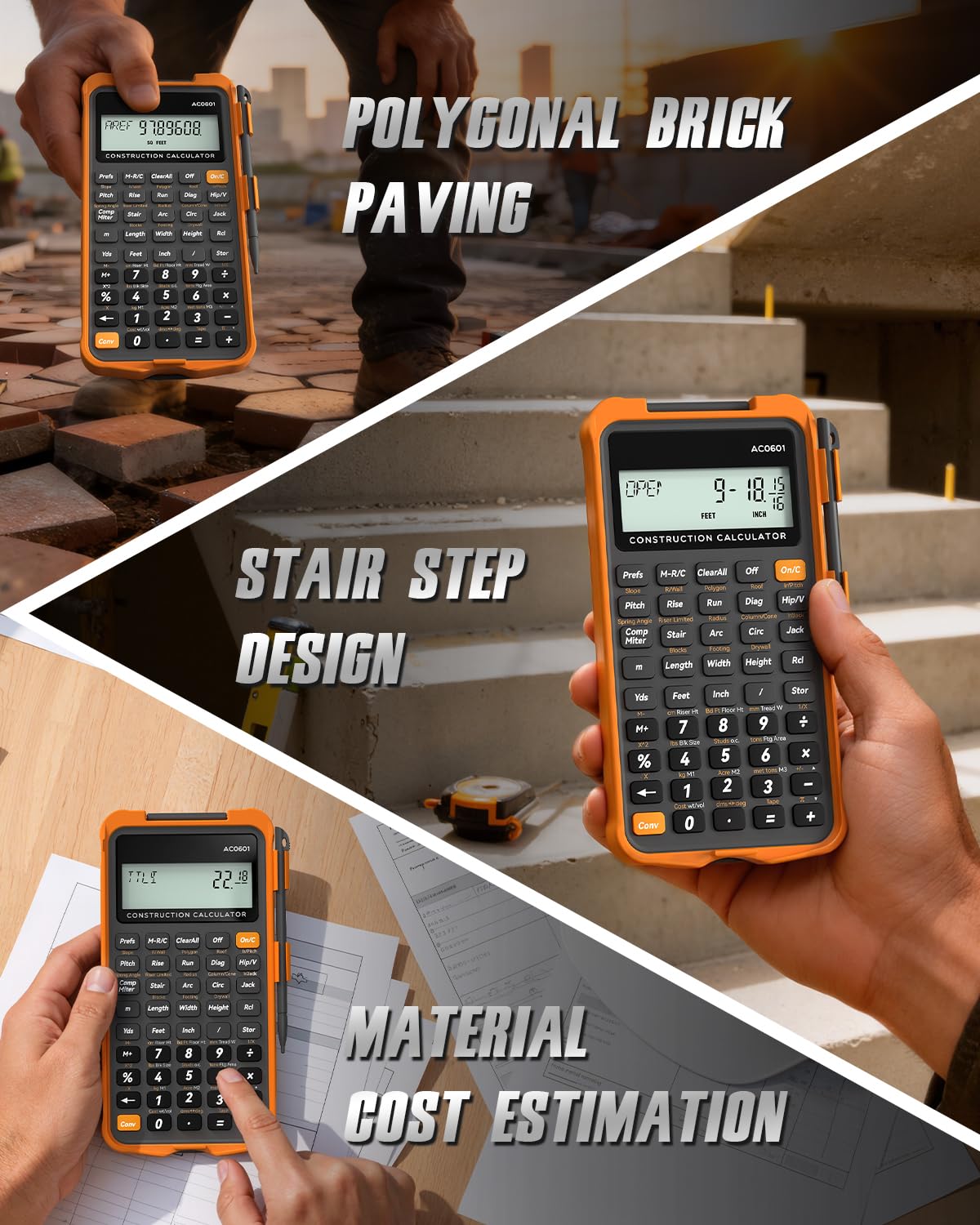 Construction Calculator with Writing Tablet P99343